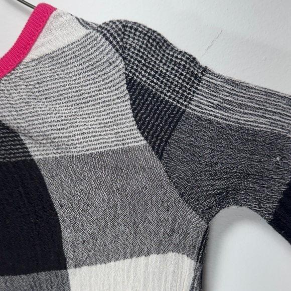 Tucker + Tate Black and White Plaid Kids Shirt with Pink Trim - Picture 7 of 12